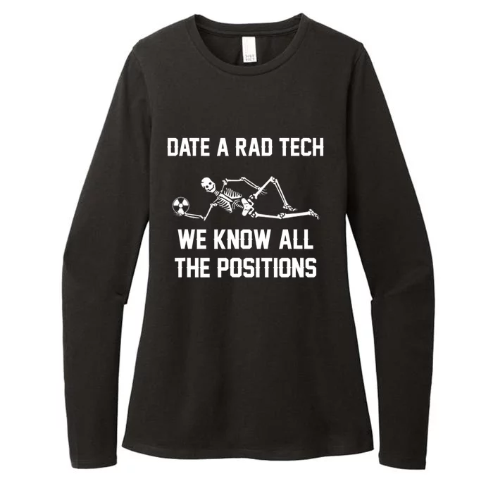 Radiology Technician Rad Tech X Ray Funny Date A Rad Tech Womens CVC Long Sleeve Shirt