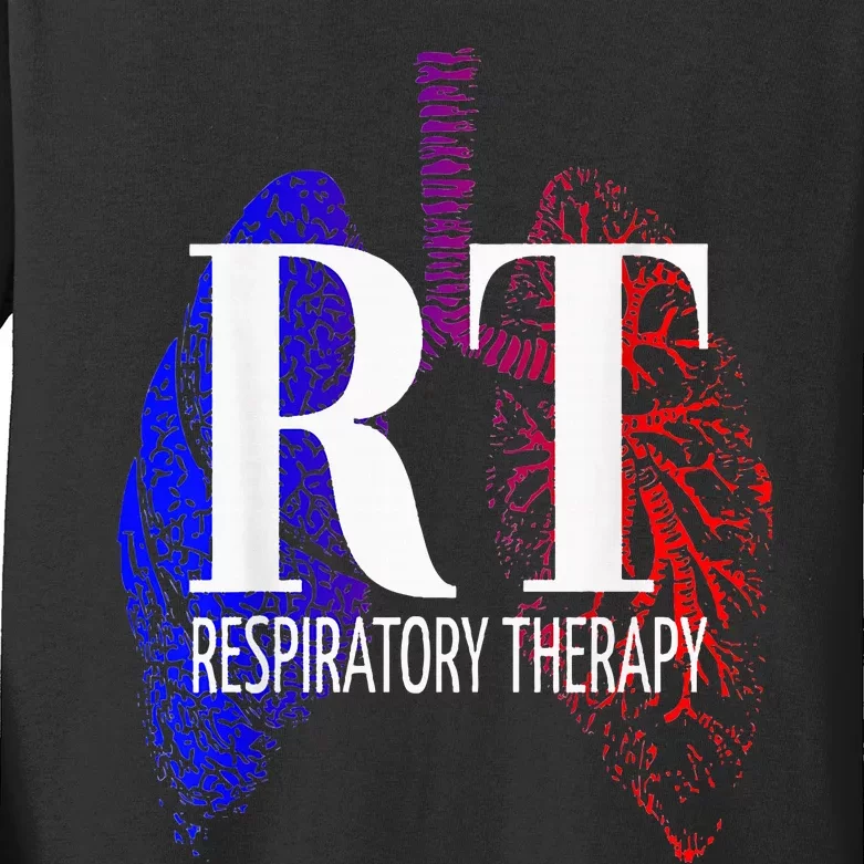 Respiratory Therapy Rrt Respiratory Care Kids Long Sleeve Shirt