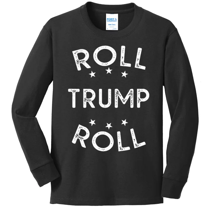 Roll Trump Roll Funny Alabama Republican Kids Long Sleeve Shirt