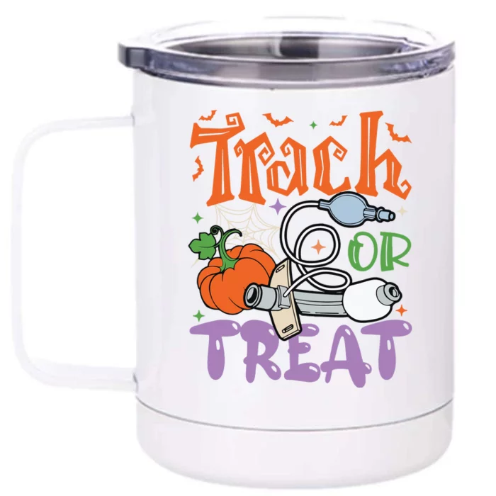 Respiratory Therapist Respiratory Therapist Halloween Gift Respiratory Front & Back 12oz Stainless Steel Tumbler Cup