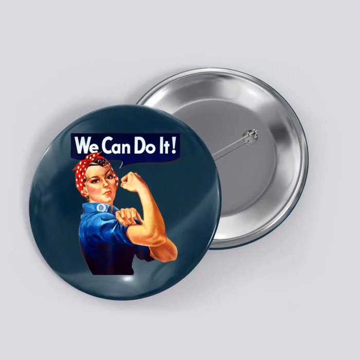 Rosie The Riveter Poster We Can Do It Feminist Retro Button