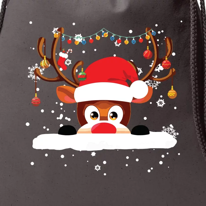 Rudolph The Red Nose Reindeer Christmas Pajama Girl Boy Drawstring Bag