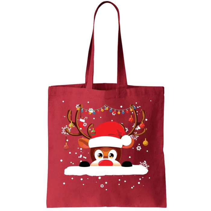 Rudolph The Red Nose Reindeer Christmas Pajama Girl Boy Tote Bag