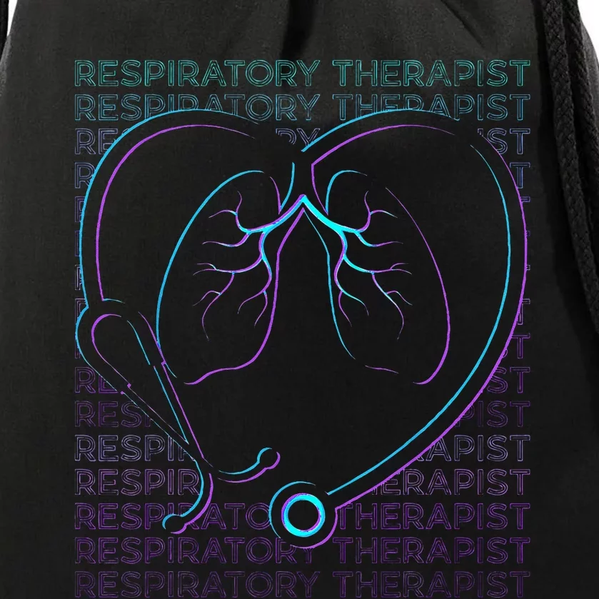 Respiratory Therapist Respiratory Therapy Retro Drawstring Bag