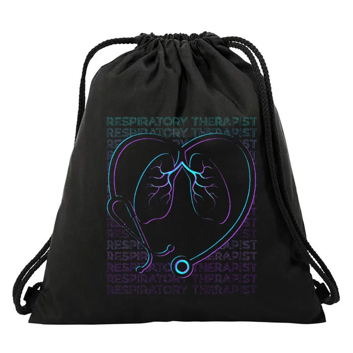 Respiratory Therapist Respiratory Therapy Retro Drawstring Bag