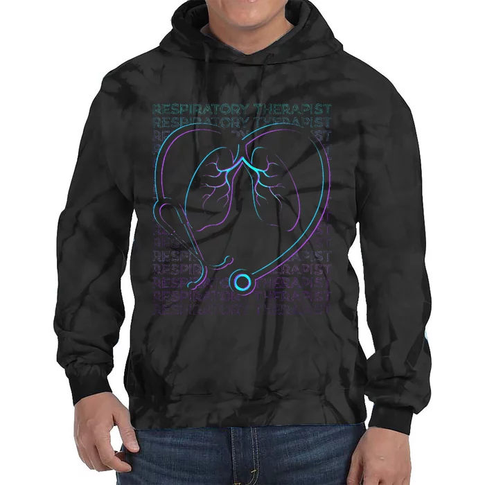 Respiratory Therapist Respiratory Therapy Retro Tie Dye Hoodie