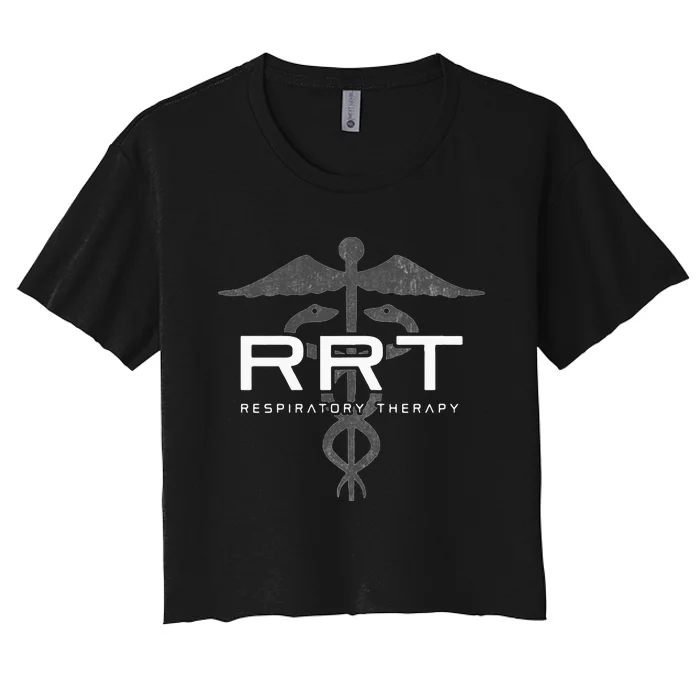 Respiratory Therapy RRT Front Back Respiratory Care Women's Crop Top Tee