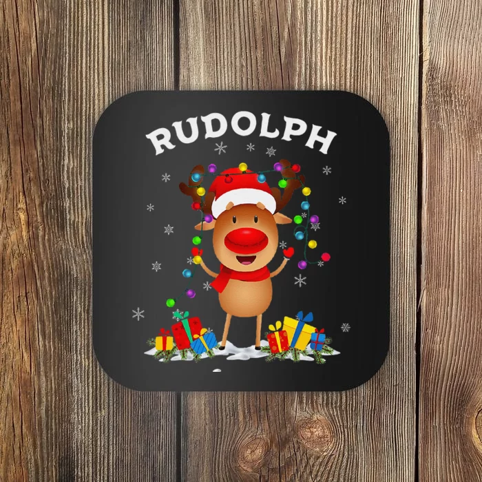 Rudolph The Red Nose Reindeer For Christmas Xmas Coaster