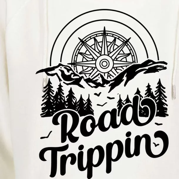 Road Trippin Road Trip Funny Gift Womens Funnel Neck Pullover Hood