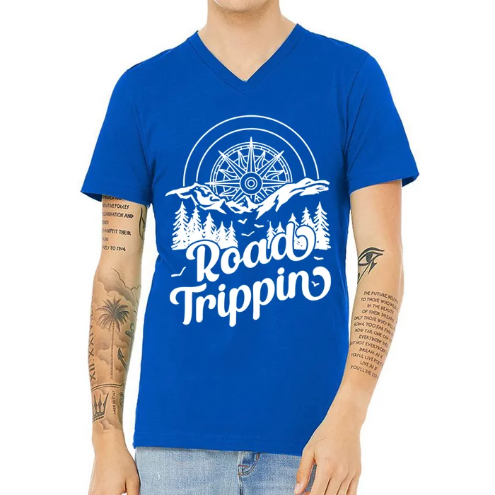 Road Trippin Road Trip Funny Gift V-Neck T-Shirt