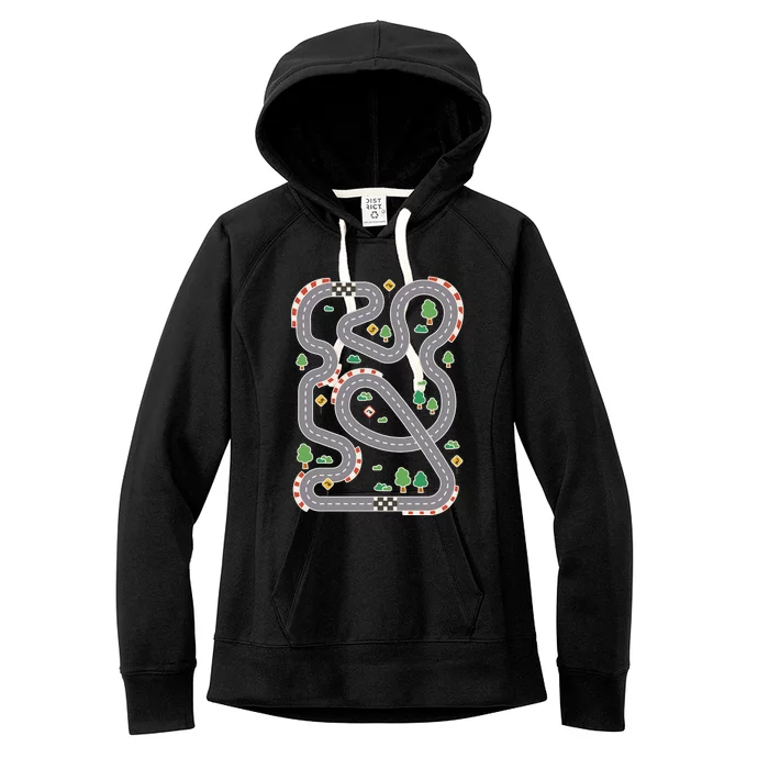 Racing Track Women's Fleece Hoodie