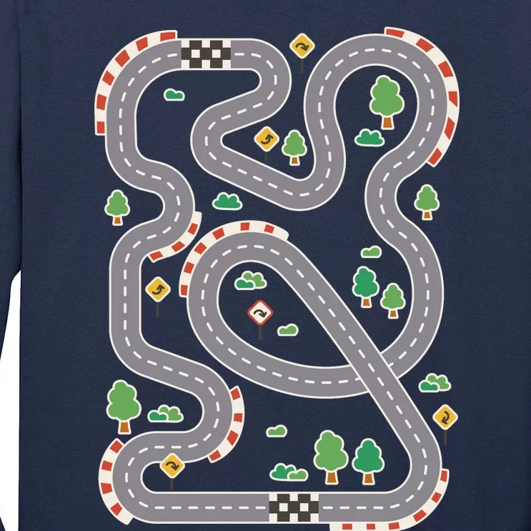 Racing Track Tall Long Sleeve T-Shirt