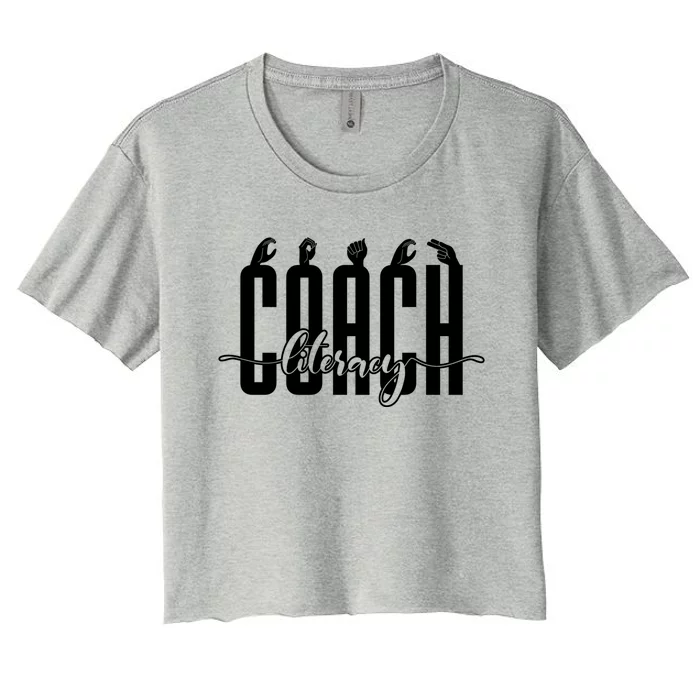 Reading Teacher Reading Coach Literacy Coach Meaningful Gift Women's Crop Top Tee