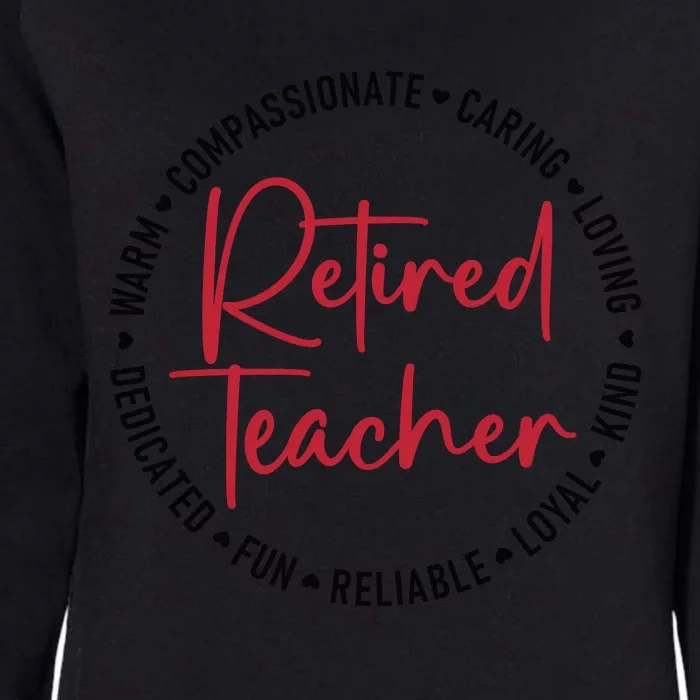 Retired Teacher Womens California Wash Sweatshirt