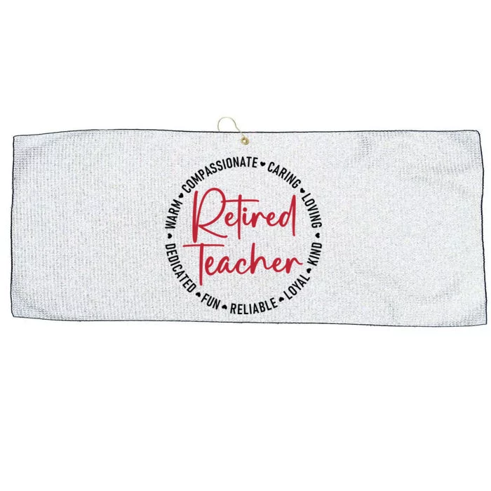 Retired Teacher Large Microfiber Waffle Golf Towel