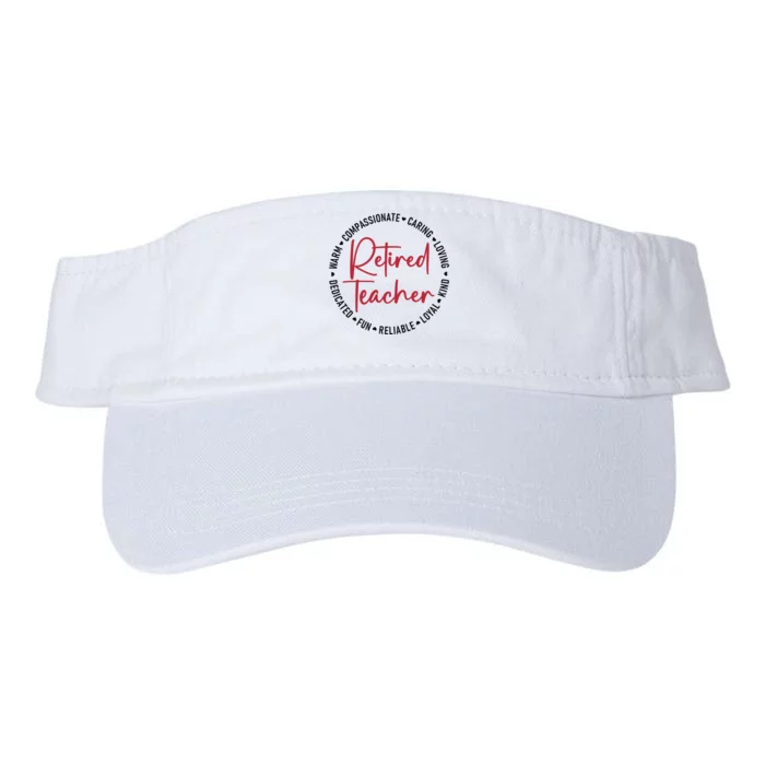 Retired Teacher Valucap Bio-Washed Visor