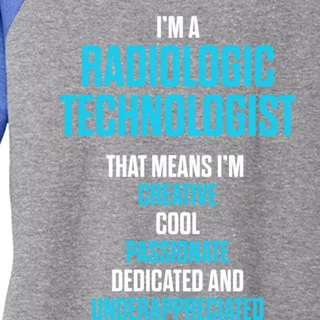 Radiologic Technologist Rad Tech Passionate Radiology Gift Women's Tri-Blend 3/4-Sleeve Raglan Shirt