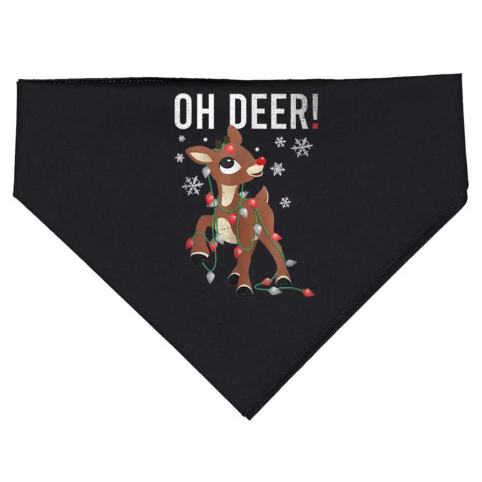 Rudolph The Red Nosed Reindeer Christmas Special Oh Deer USA-Made Doggie Bandana