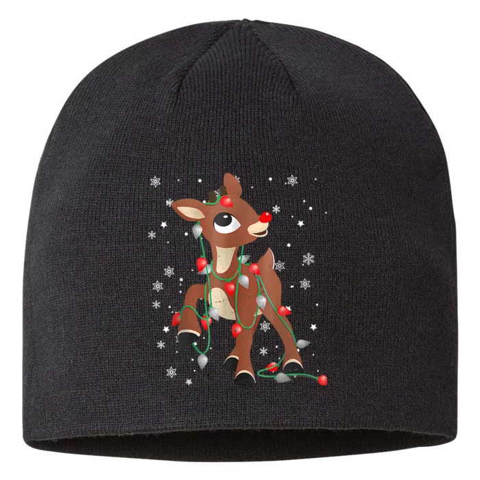 Rudolph The Red Nose Reindeer Christmas Fan 8 1/2in Sustainable Knit Beanie