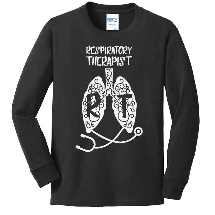 Respiratory Therapist Rt Respiratory Physician Profession Kids Long Sleeve Shirt