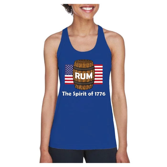 Rum Traveler Spirit Of 1776 America Usa 4th Of July Women's Racerback Tank