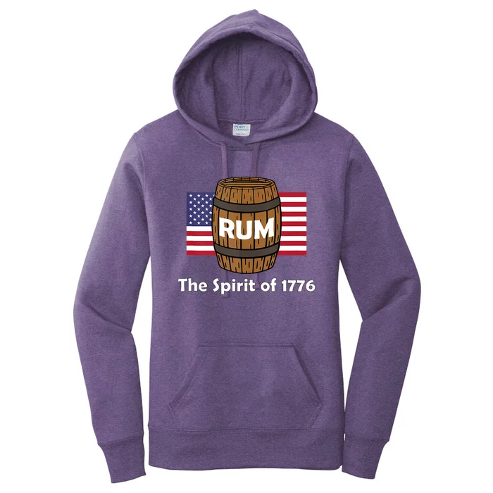 Rum Traveler Spirit Of 1776 America Usa 4th Of July Women's Pullover Hoodie