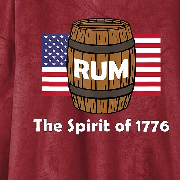 Rum Traveler Spirit Of 1776 America Usa 4th Of July Hooded Wearable Blanket