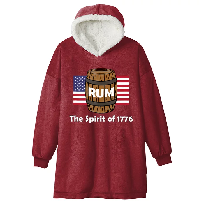 Rum Traveler Spirit Of 1776 America Usa 4th Of July Hooded Wearable Blanket