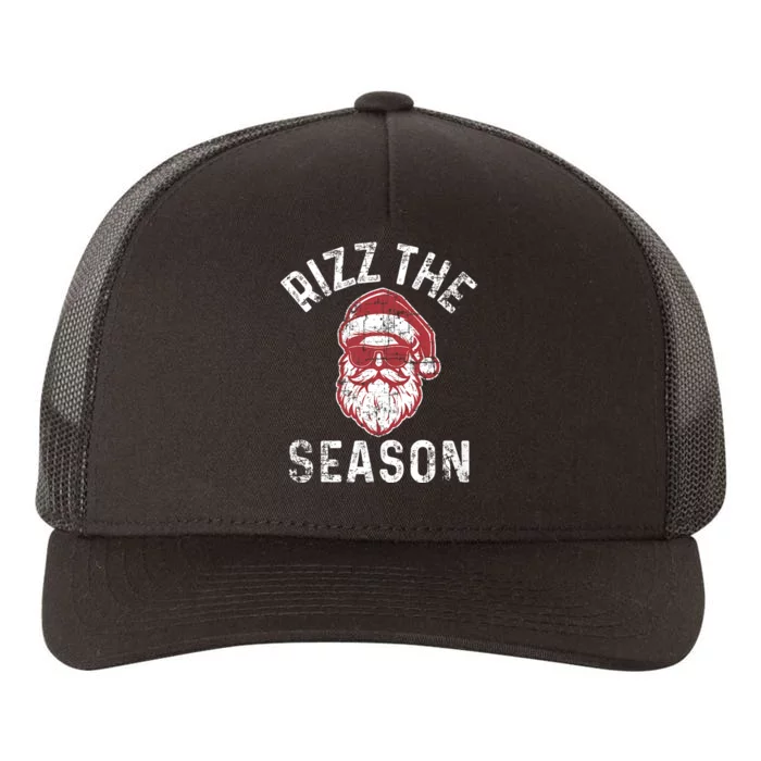 Rizz The Season Funny Christmas Santa Claus Rizzler Yupoong Adult 5-Panel Trucker Hat