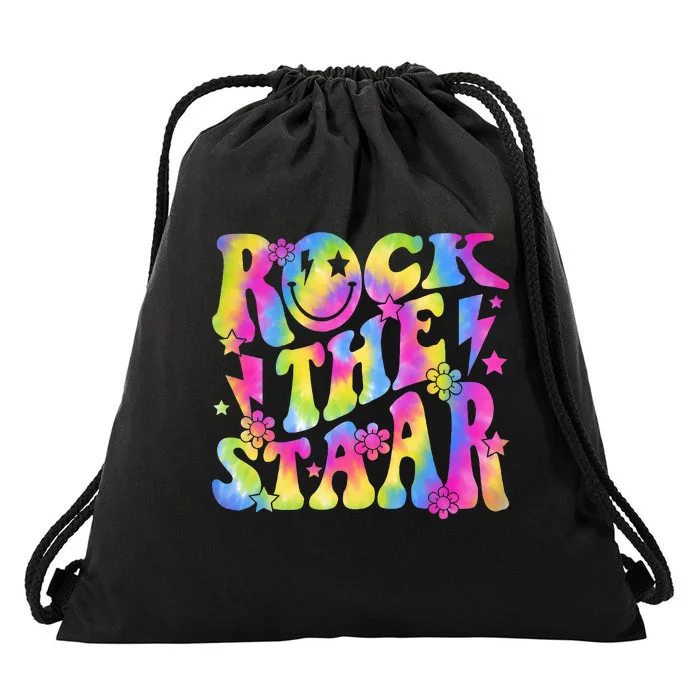 Rock The Staar Rock The Test Test Day Teachers Motivational Drawstring Bag