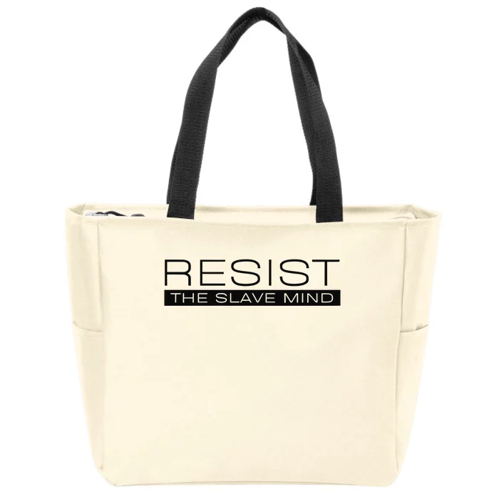 Resist The Slave Mind Andrew Tate Zip Tote Bag