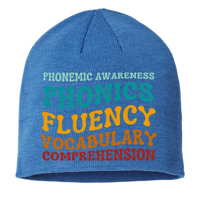 Reading Teacher Science Of Reading Phonics Gift 8 1/2in Sustainable Knit Beanie