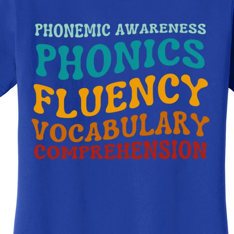 Reading Teacher Science Of Reading Phonics Gift Women's T-Shirt