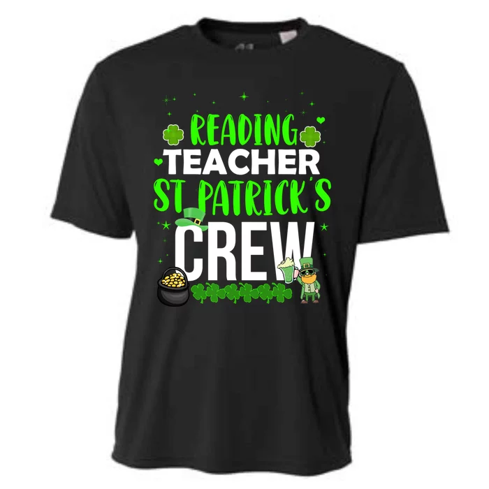 Reading Teacher St Patrick's Crew Funny Matching Costume Gift Cooling Performance Crew T-Shirt