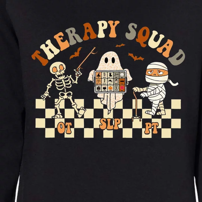 Retro Therapy Squad SLP OT PT Team Halloween Speech Physical Womens California Wash Sweatshirt