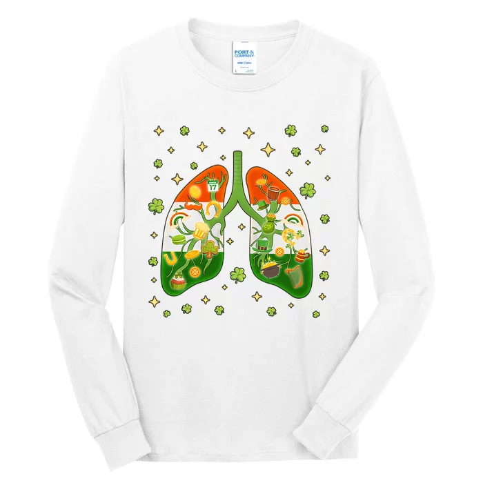 Respiratory Therapist St Patrick's Day Lucky Respiratory Therapy Pulmonologist Tall Long Sleeve T-Shirt