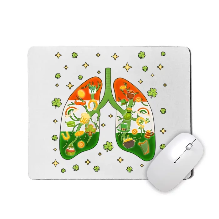 Respiratory Therapist St Patrick's Day Lucky Respiratory Therapy Pulmonologist Mousepad