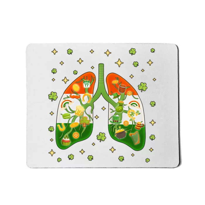 Respiratory Therapist St Patrick's Day Lucky Respiratory Therapy Pulmonologist Mousepad