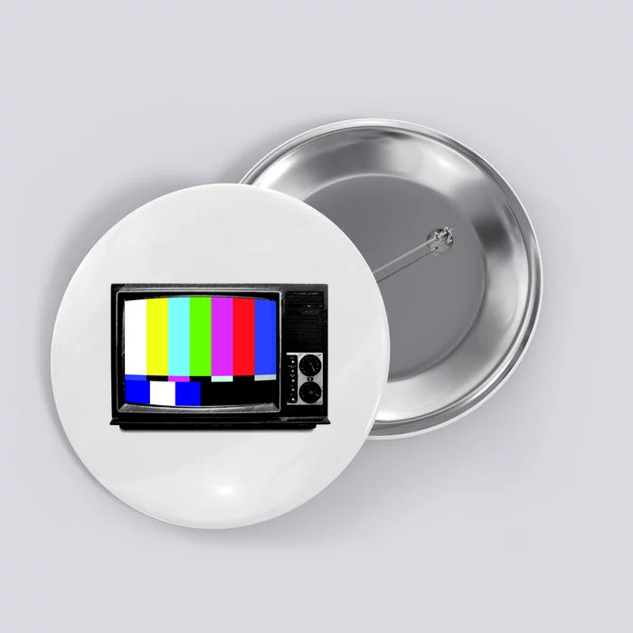 Retro TV Screen Colored Lines Button