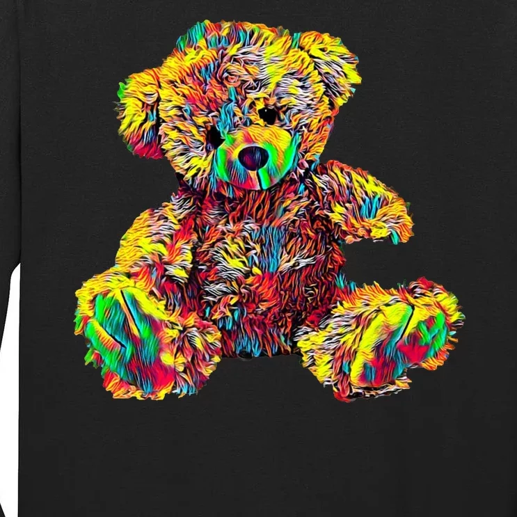 Rainbow Toy Stuffed Bear Tall Long Sleeve T-Shirt