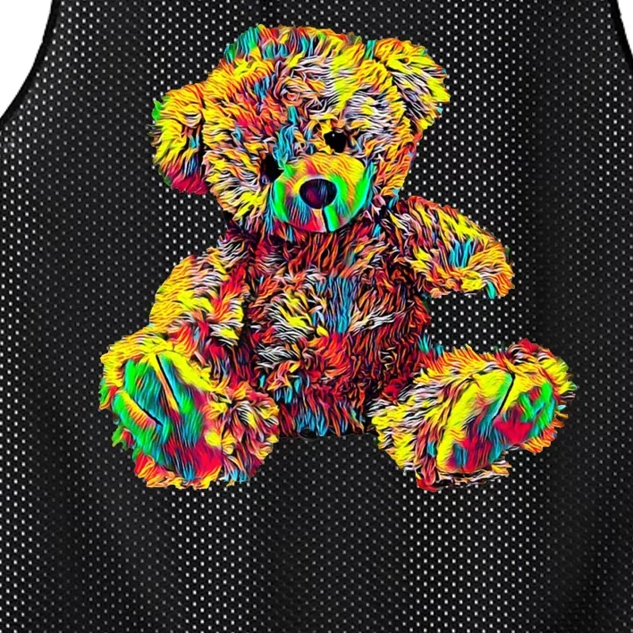 Rainbow Toy Stuffed Bear Mesh Reversible Basketball Jersey Tank