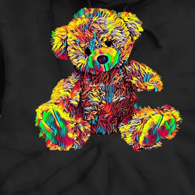 Rainbow Toy Stuffed Bear Tie Dye Hoodie