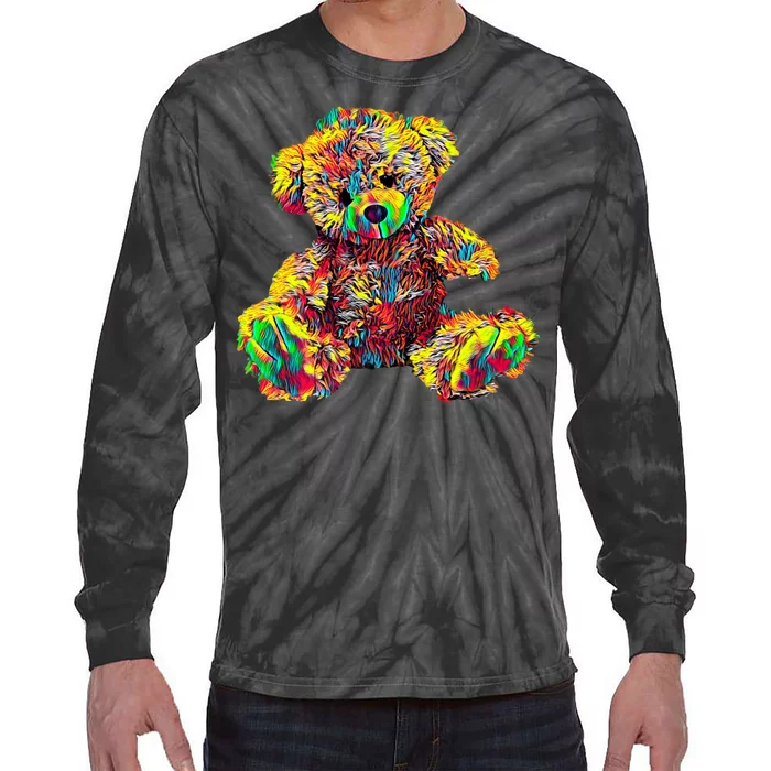 Rainbow Toy Stuffed Bear Tie-Dye Long Sleeve Shirt