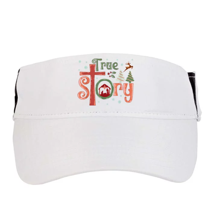 Retro True Story Jesus Christmas Nativity Scene Christian Adult Drive Performance Visor