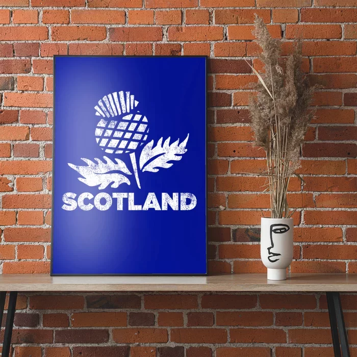 Retro Thistle Scottish Rugby Scotland Rugby Football Top Gift Poster