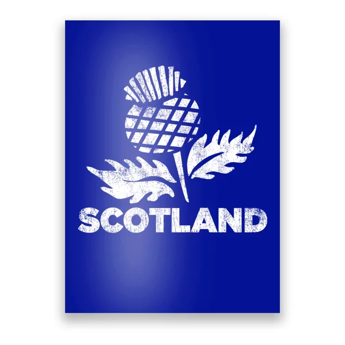 Retro Thistle Scottish Rugby Scotland Rugby Football Top Gift Poster