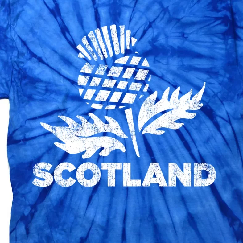 Retro Thistle Scottish Rugby Scotland Rugby Football Top Gift Tie-Dye T-Shirt