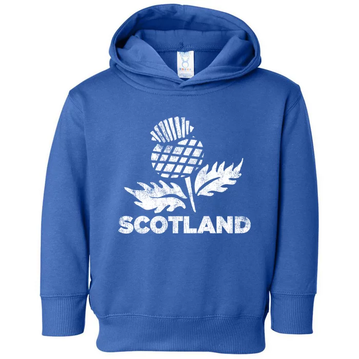 Retro Thistle Scottish Rugby Scotland Rugby Football Top Gift Toddler Hoodie