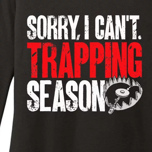 retro  Trapper sorry, i can't trapping season Womens CVC Long Sleeve Shirt