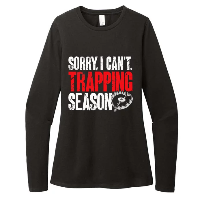 retro  Trapper sorry, i can't trapping season Womens CVC Long Sleeve Shirt